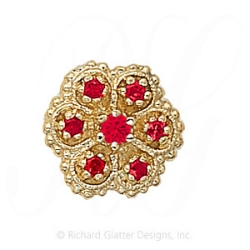 GS080 R - 14 Karat Gold Ruby Slide 